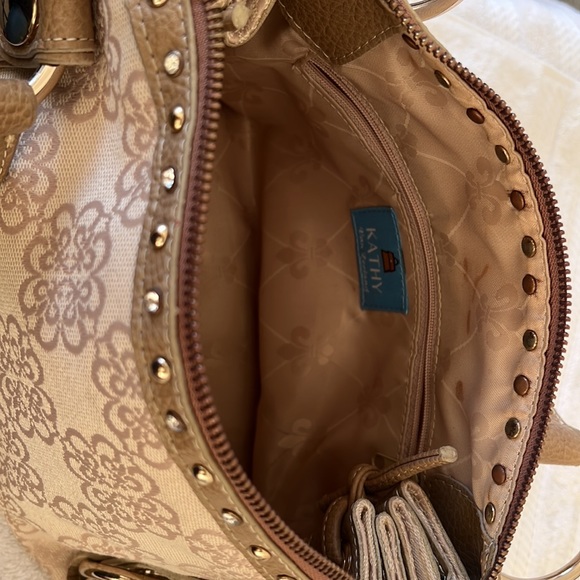 Kathy Van Zeeland Shoulder Bag Hobo Beige Brown - Picture 4 of 6